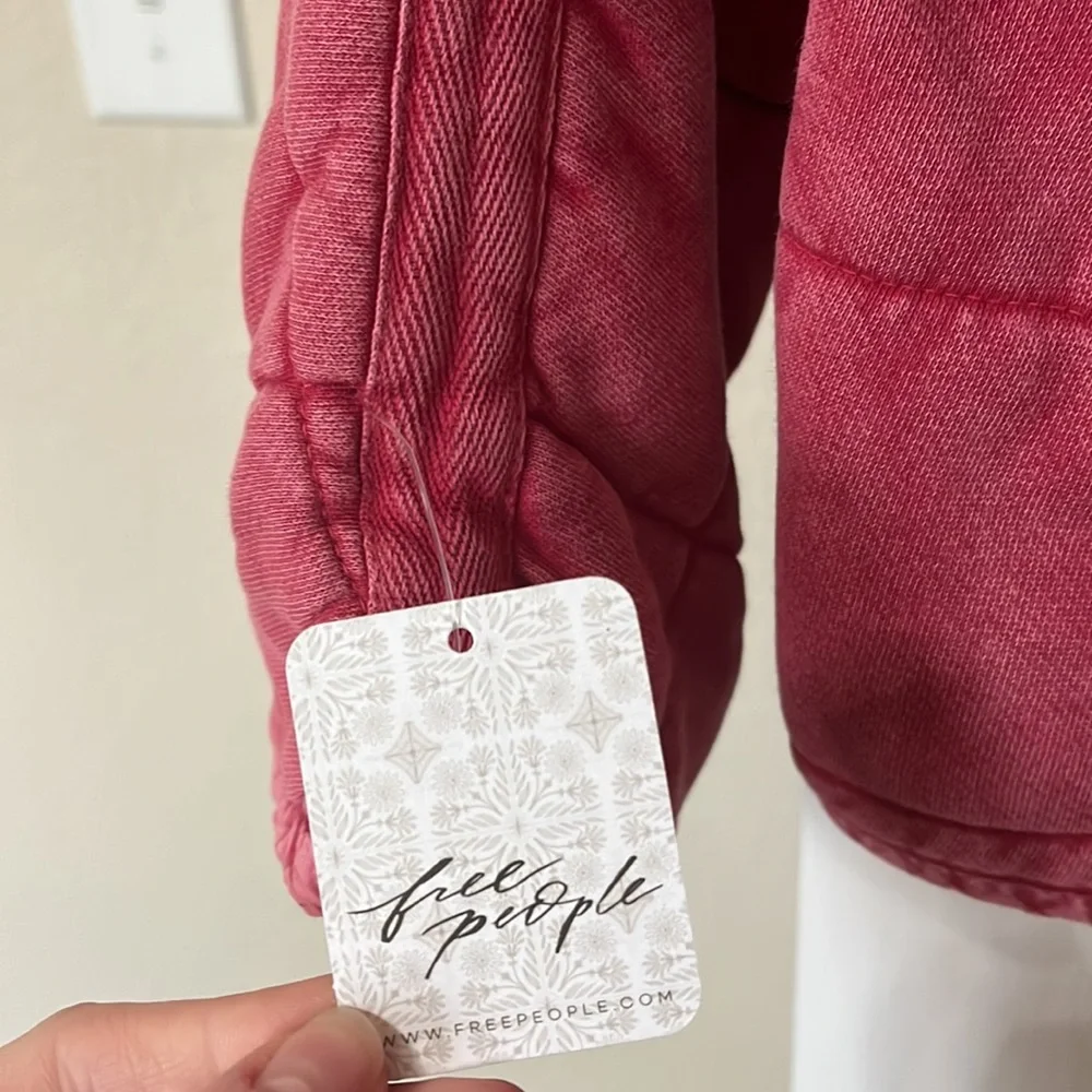 RARE Free People Dolman Quilted Knit Jacket in Lovebird NWT - Picture 5 of 11